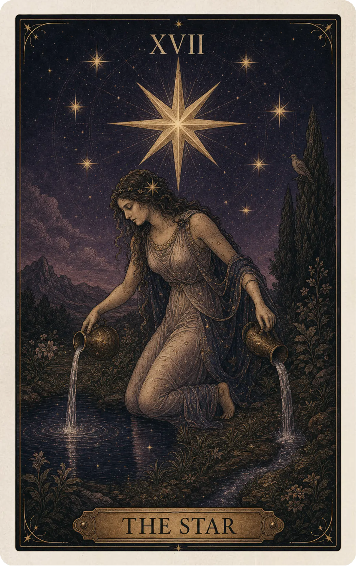 The Star from the Arcana tarot deck